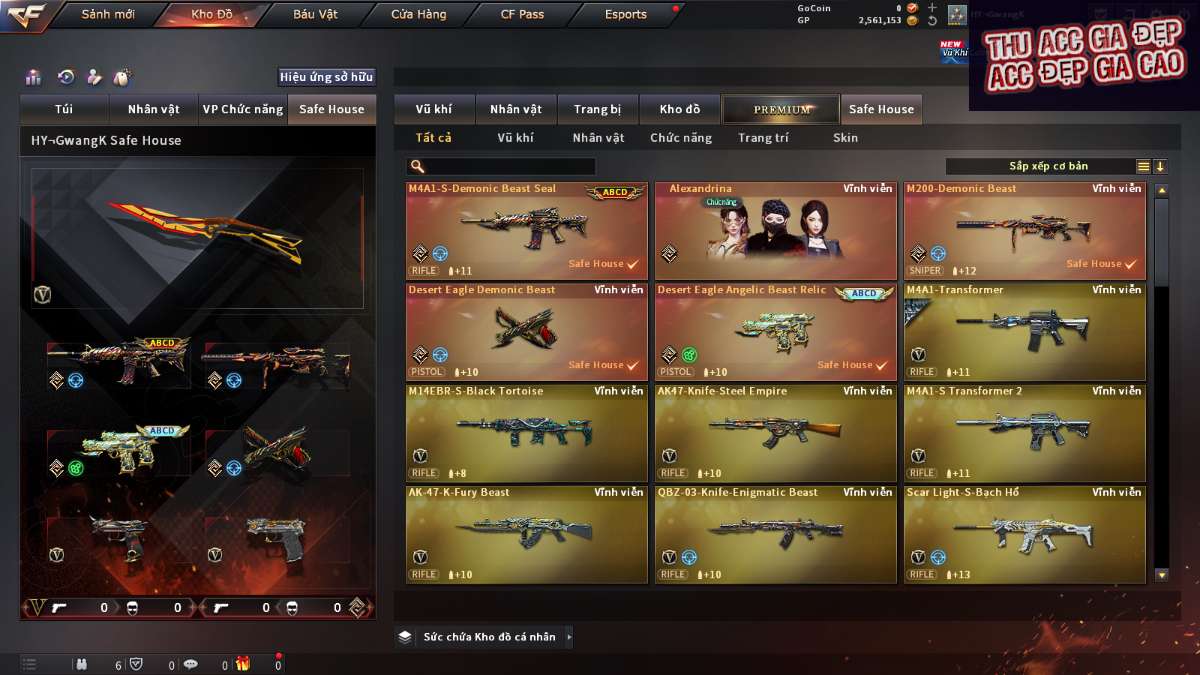 shop acc cf uy tin gia re